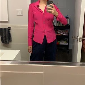 Hot Pink Silk Blouse (size 4)